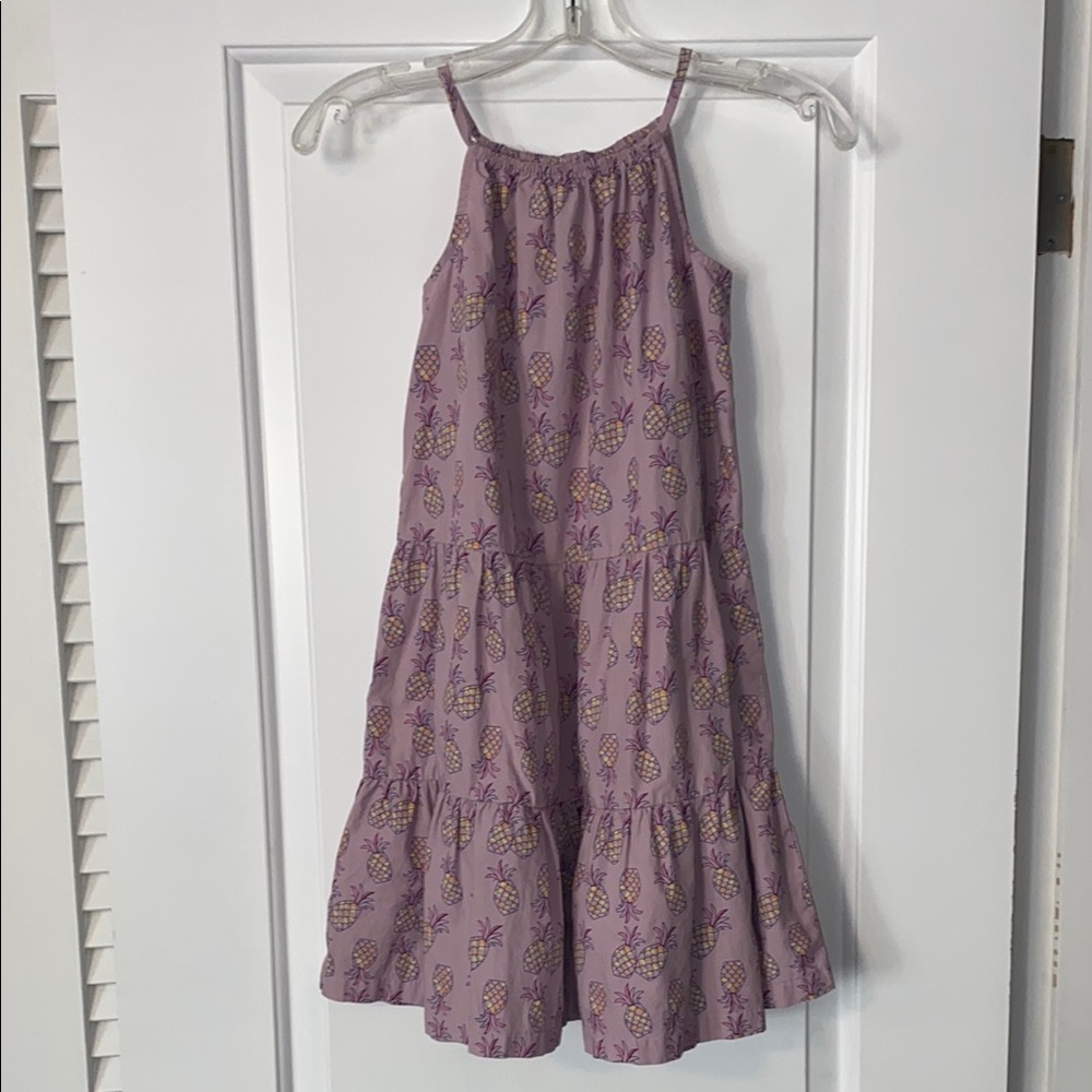 NEW Hanna Andersson Purple Pineapple Sundress Size 130 (6-7) NWOT
